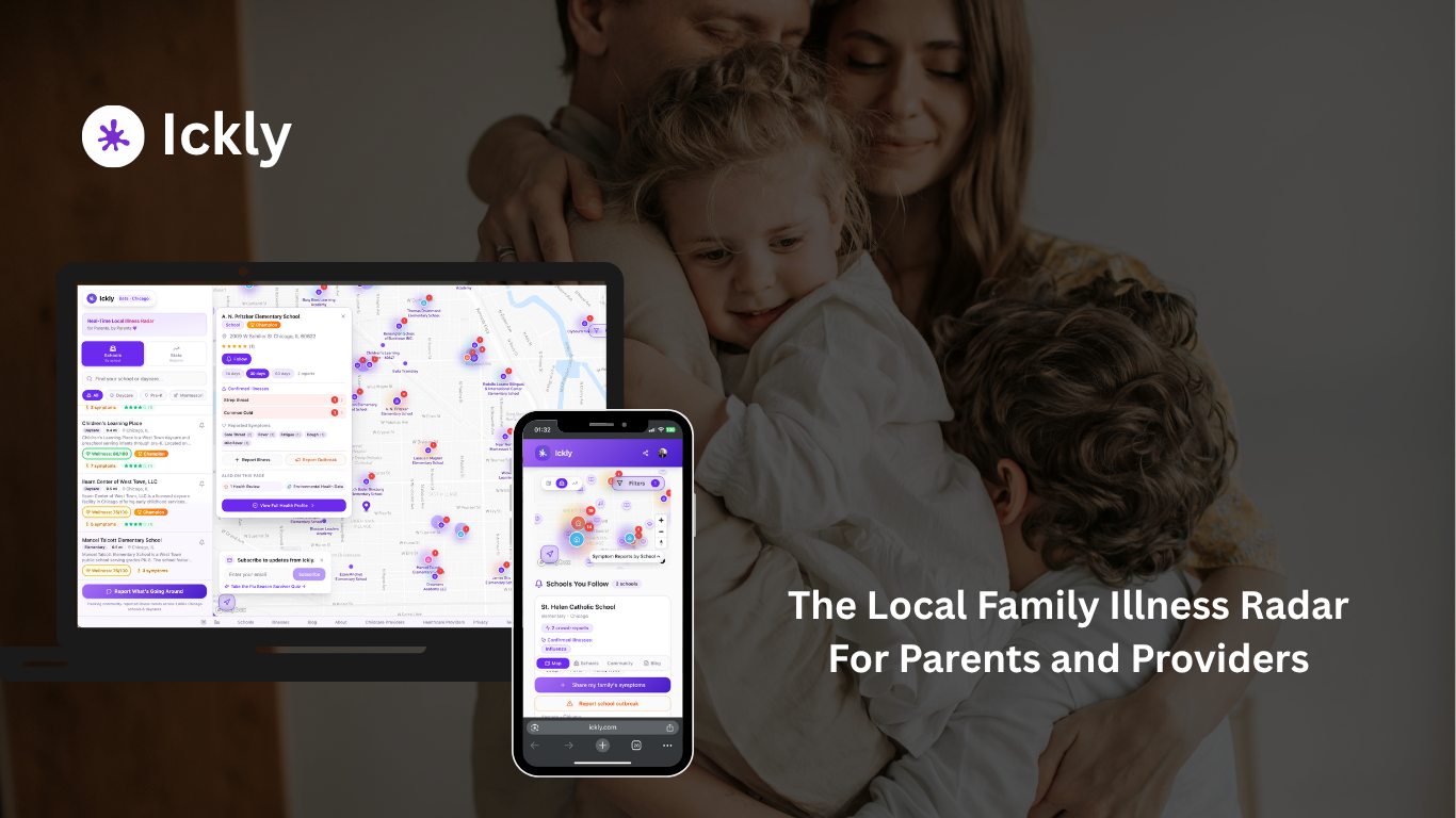 Ickly share card: The local family illness radar for parents and providers